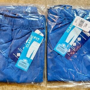 2-Pack Landau Classic Fit Scrubs 8335 Size TXS Tall XS Blue New FAST SHIPPING